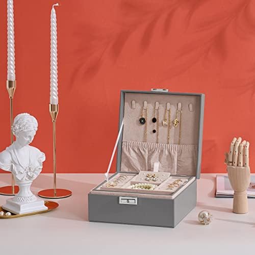 תיבת מארגני עגילים בוישום לחפתים, טבעות, תליונים, קופסת תכשיטים עגילים של שרשראות לנשים בנות