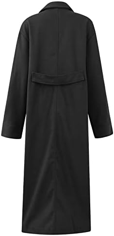 מעיל תערובת צמר צמר Twgone לנשים באורך אלגנטי באורך ברך חמות חורפי חום עם כיסים
