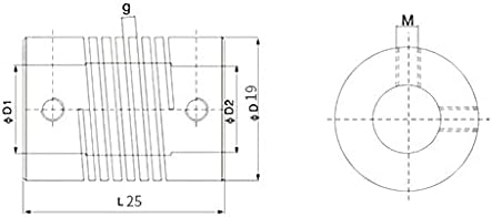 מצמד BBCCSHW צינור LXB למנוע מנוע צעד צימוד מצמד גמיש עבור מדפסת תלת מימדית מדפסת זוגית D19*L25 L-XB