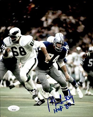 בוב לילי דאלאס קאובויס HOF חתום/רשום 8x10 צילום JSA 161818 - תמונות NFL עם חתימה